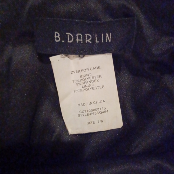 Two Piece Skirt & Crop Top Set • B. Darlin Brand • Size 7/8 • NWT - Picture 7 of 13